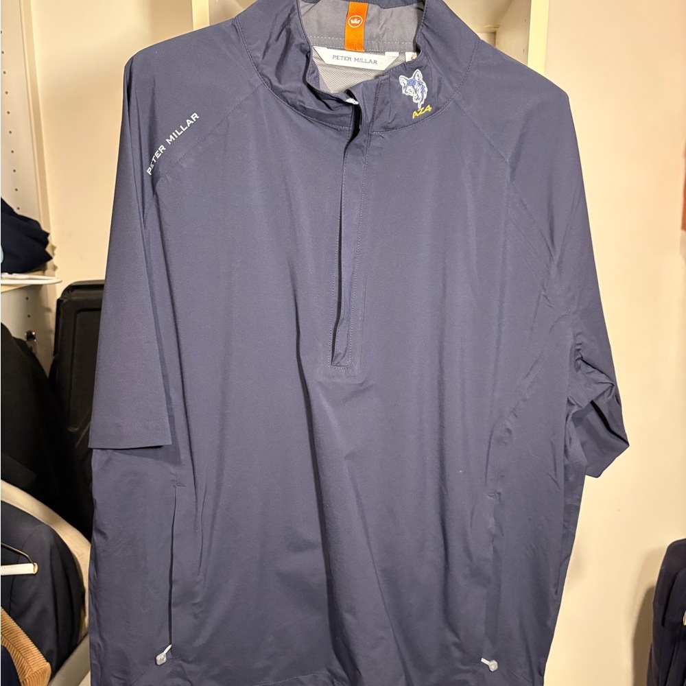 Peter Millar Shield short sleeve rain shell, quarter zip, size Large, NWT